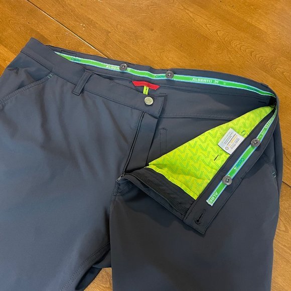 Alberto Golf Pants Men’s Size 58 Modern Fit 3xDRY Dark Gray Stretch - Picture 10 of 13